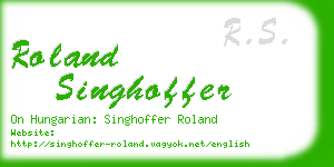 roland singhoffer business card